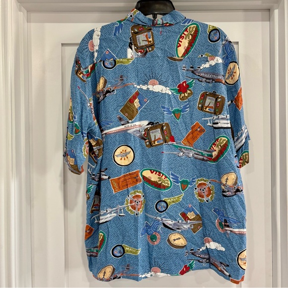 Dietrich Varez Collection Reyn Spooner Rayon Hawaiian Travel Shirt Size XL Menβs - Picture 3 of 5